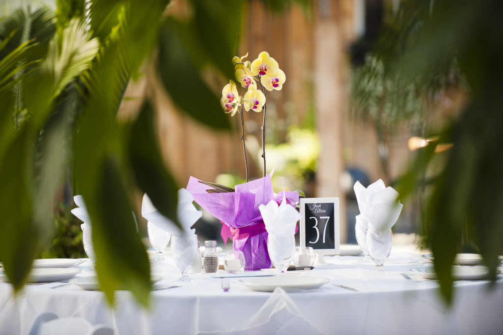 secret garden at woodbridge ponds wedding, reception table decor